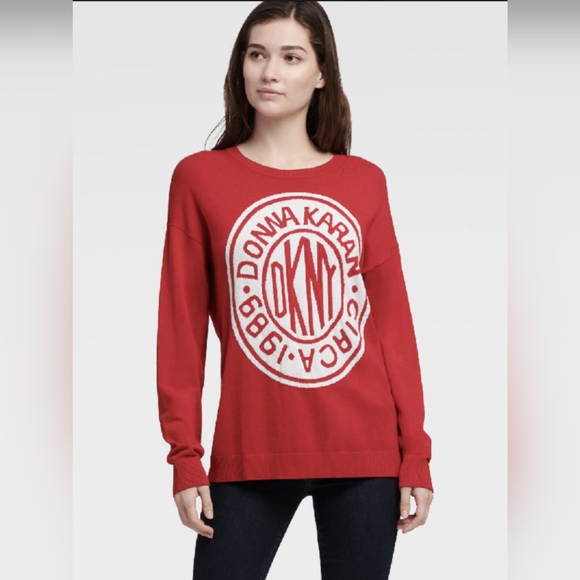 Dkny Sweaters - DKNY red jumper size 16